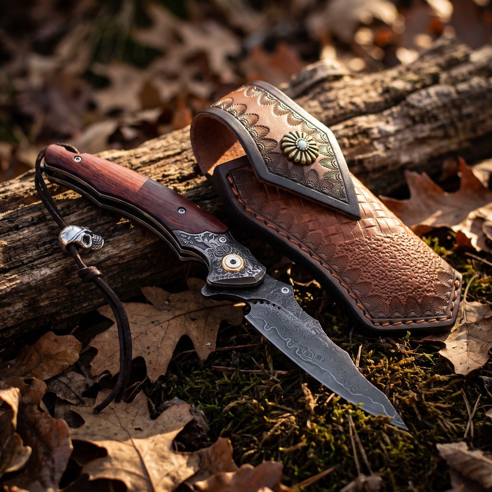 Vintage Collectible Pocket Knives - Couteau pliant vintage gravé, lame à