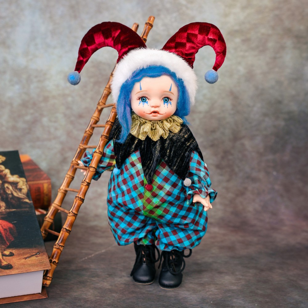 Vintage Collectible And Vintage Dolls - Cadeau d'Halloween, poupée clown en céramique