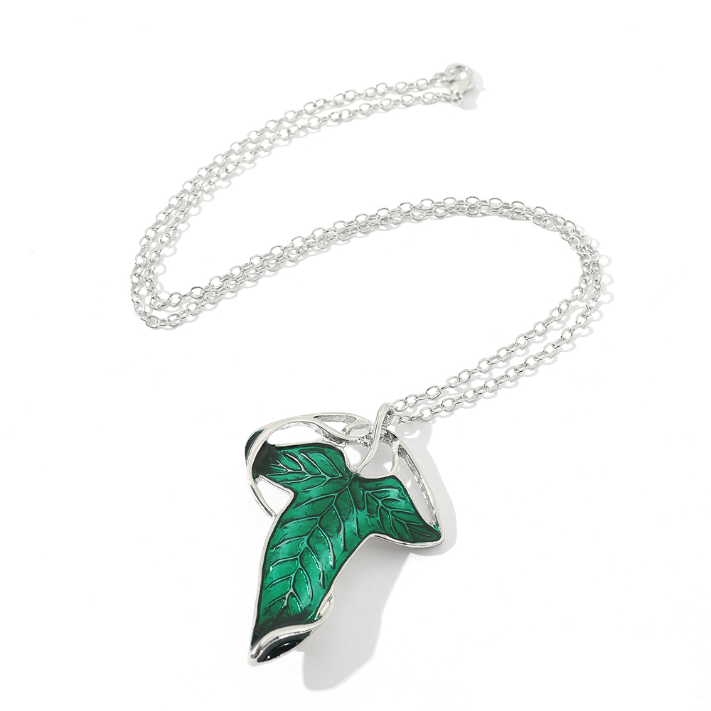 Collier pendentif feuille vert - Vintage Jewelry Collection avis et prix
